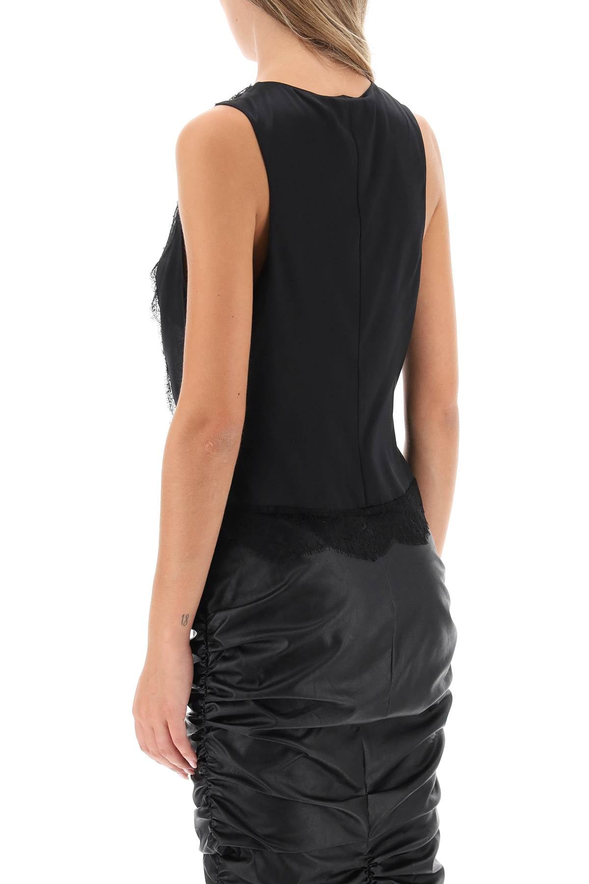 TOM FORD Black Silk Lace Camisole Top for Women