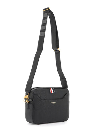 THOM BROWNE Grained Leather Crossbody Camera Handbag for Men in Black