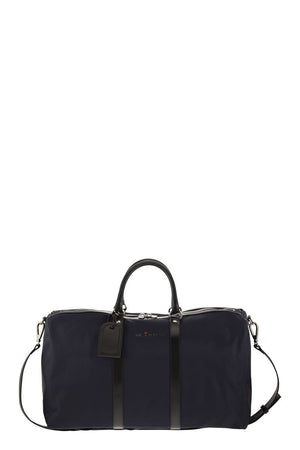 KITON Men's Nylon Weekend Handbag with Leather Details - Sophisticated Casual-Chic Twist