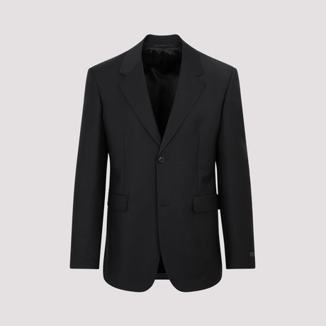 PRADA Men's Black Mohair Jacket - SS23 Collection