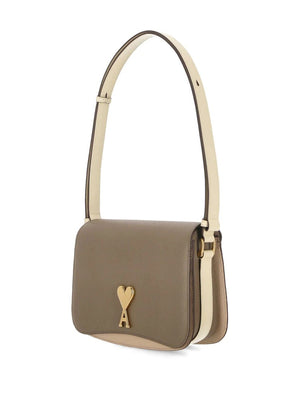 AMI PARIS Women's Tan Crossbody Handbag for SS24
