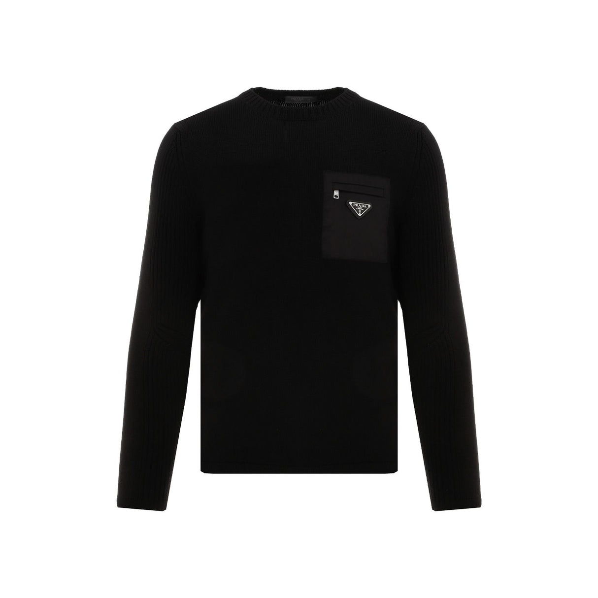 PRADA Luxurious Black Wool Sweater for Men - FW24 Collection
