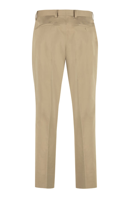 PRADA Tailored Trousers - Beige Cotton Pants for Men