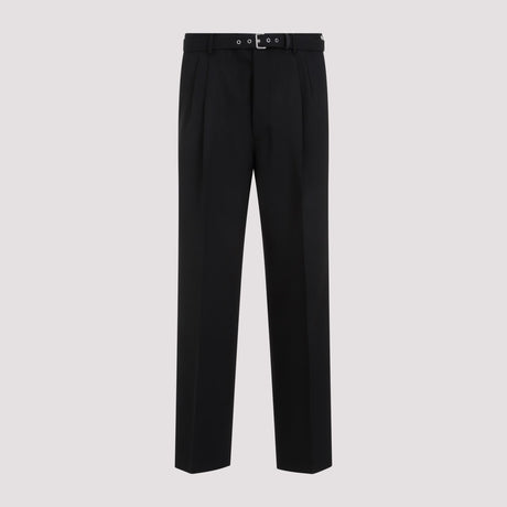 PRADA Men's Black Wool Pants | SS24 Collection