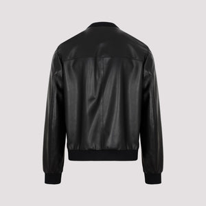 PRADA Premium Reversible Leather Bomber Jacket for Men - Black - FW24
