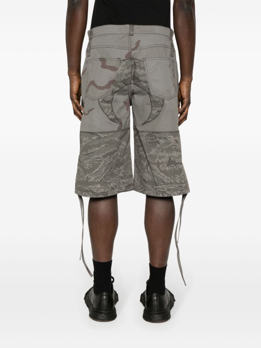 MARINE SERRE Pixelated Camouflage Cargo Shorts - Men's SS24 Collection