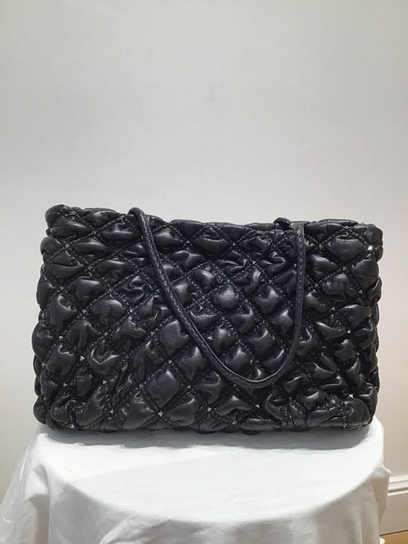 VALENTINO Black Quilted Leather Stud Tote for Women