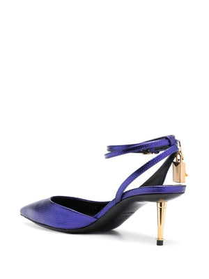 TOM FORD Purple Leather Pointed-Toe Pumps for Women - SS23 Collection