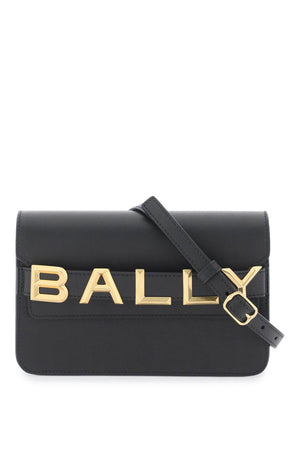 BALLY Designer Grained Leather Crossbody Handbag for Women in Black