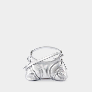 MARINE SERRE Women's Stardust Mini Gray Lamb Skin Handbag for Spring/Summer 2024