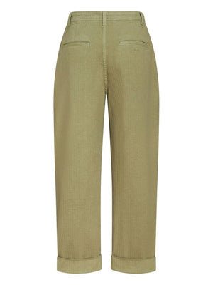 ETRO Green Cotton Pants for Women - Spring/Summer 2024 Collection