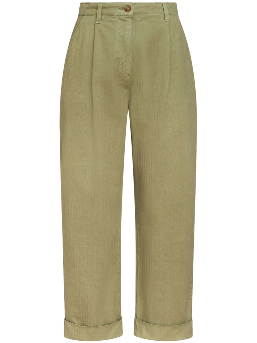 ETRO Green Cotton Pants for Women - Spring/Summer 2024 Collection