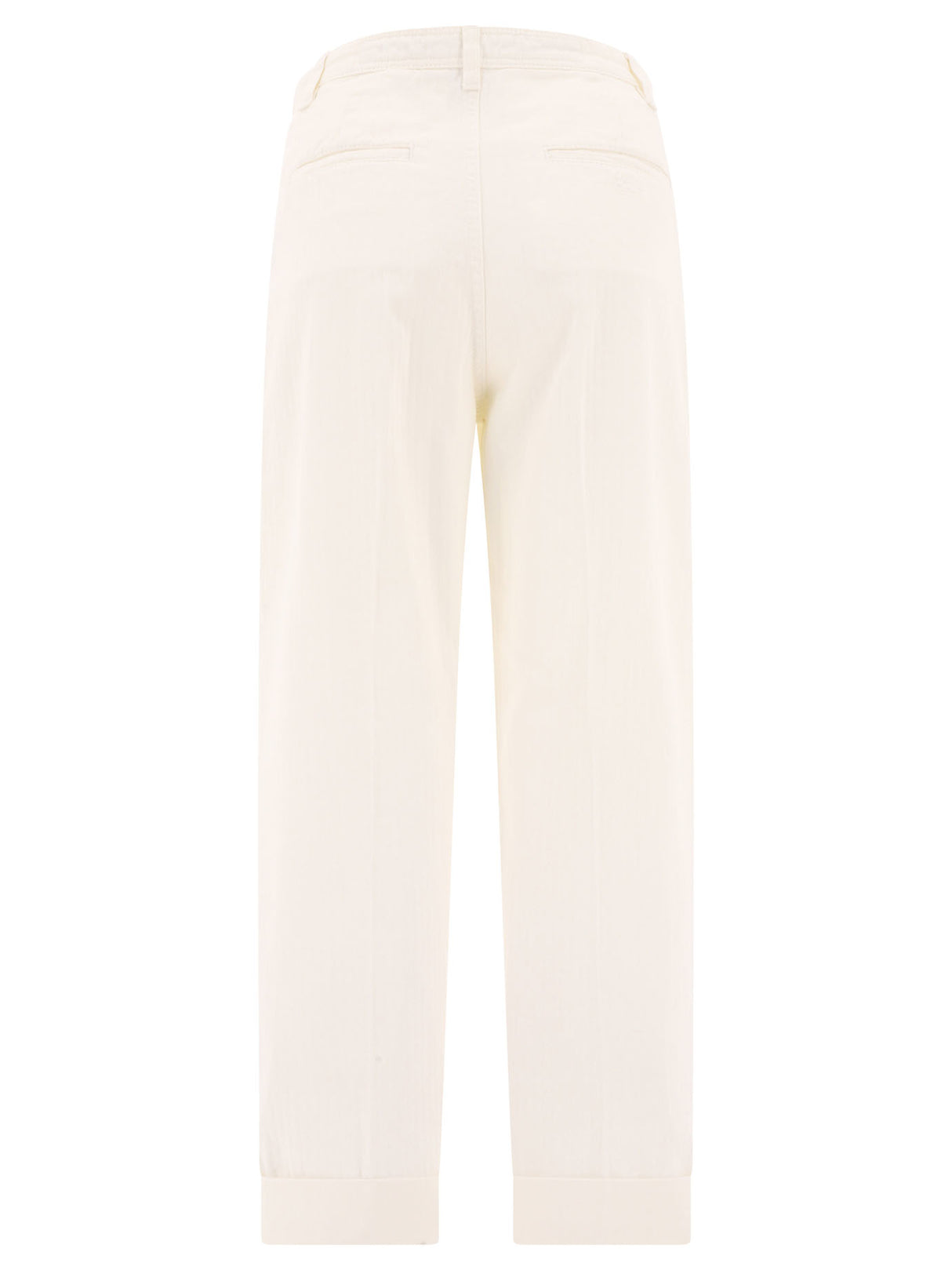 ETRO Embroidered White Chino Trousers for Women - SS24