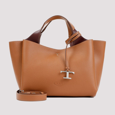 TOD'S Brown Leather Tote Bag for Women - SS24 Collection