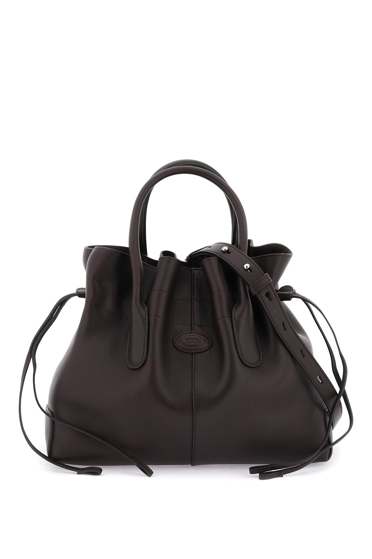 TOD'S Women's Elegant Brown Calf Leather Top-Handle Mini Tote Bag, FW23