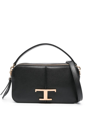 TOD'S Mini Gray Leather Crossbody Handbag for Women SS24
