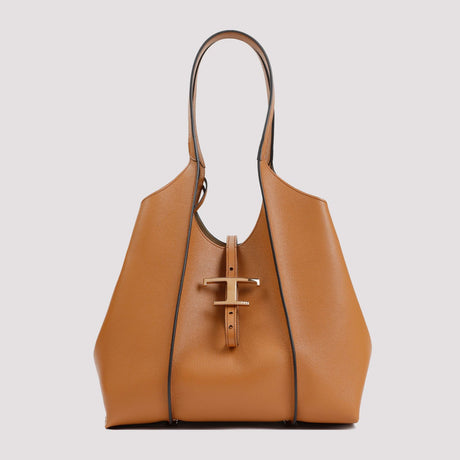 TOD'S Timeless Leather Handbag for Women in Brown - SS24 Collection