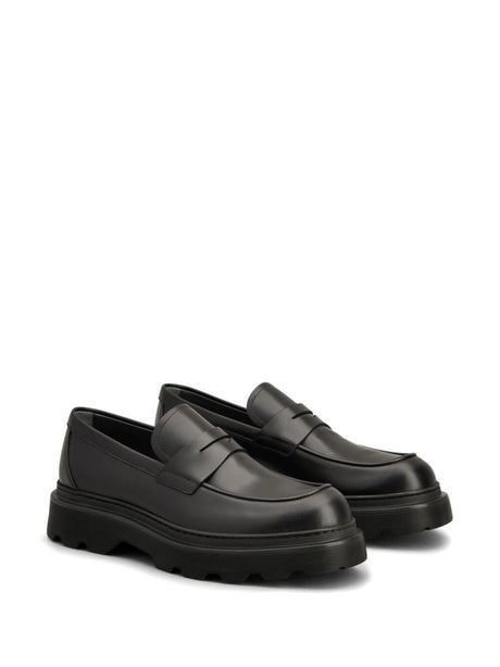 TOD'S Classic Black Leather Loafers