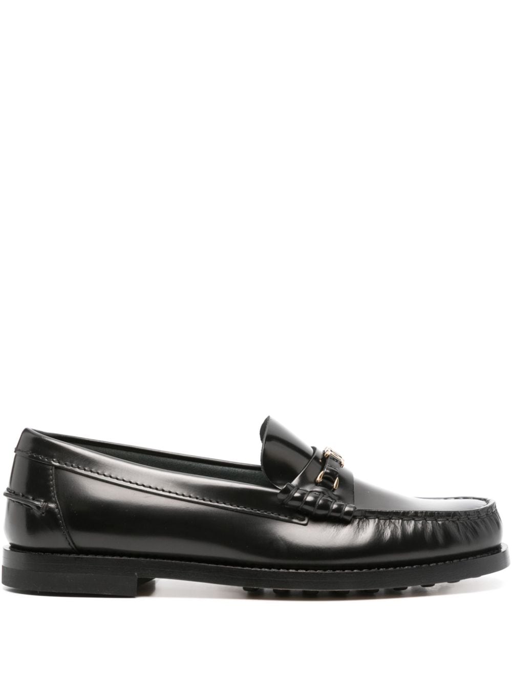 TOD'S CHAIN LEATHER LOAFERS