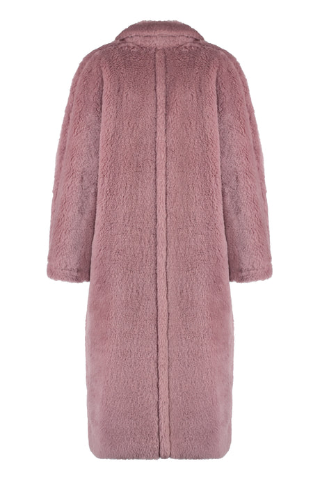 MAX MARA Soft Pink Oversized Double-Breasted Coat for Women